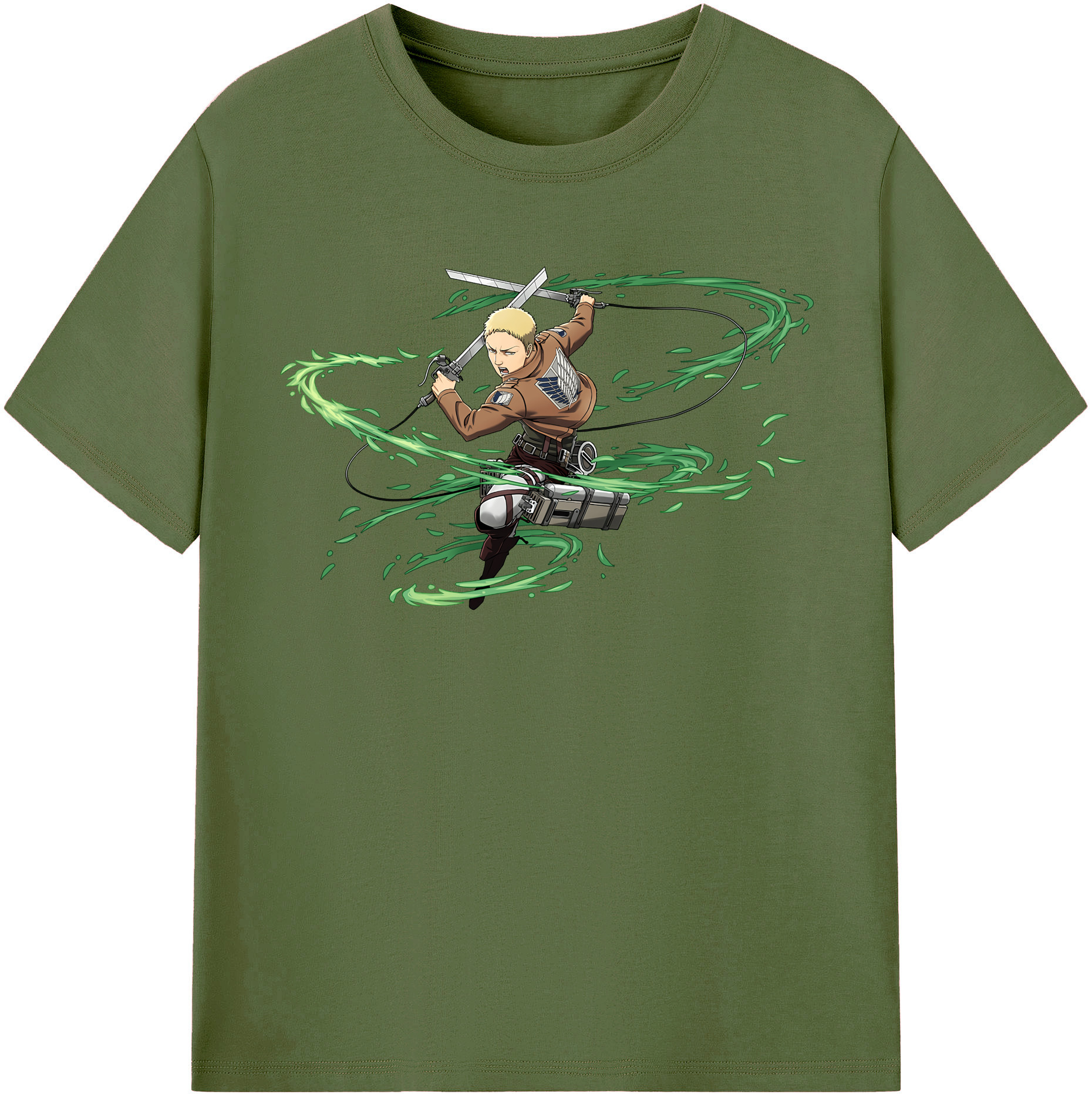 （画像用） 進撃の巨人 ライナー・ブラウン Attack on Titan Reiner Braun 綿100％半袖Tシャツ（フロントプリント）
